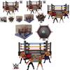 High-quality Plastic Wrestler Action Figure Set For Children's Play Includes 4 Wrestlers And A Four-sided Arena