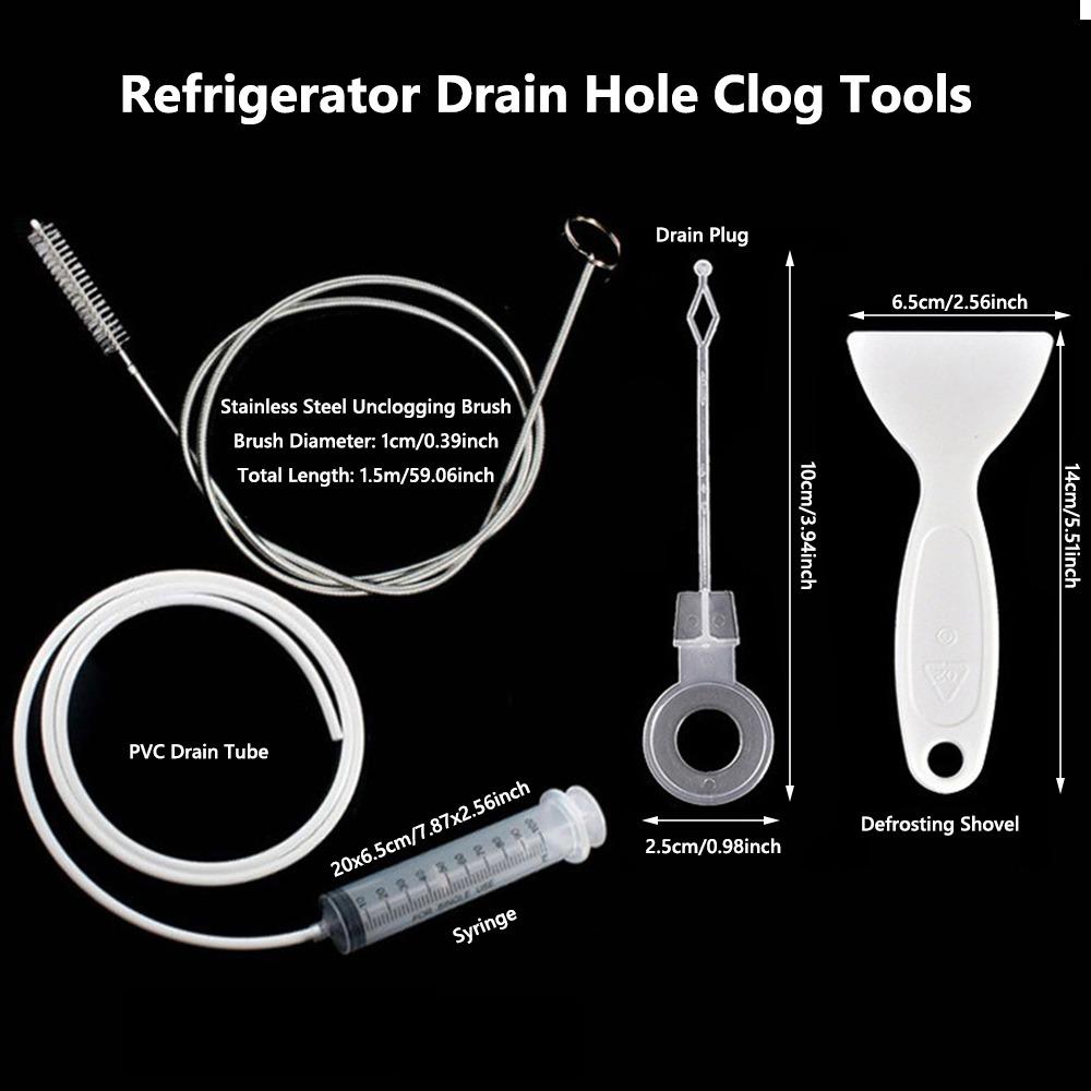 

5 шт./набор Очиститель сливного отверстия холодильника Насадка Инжектор Игла для чистки Средство для удаления засоров Щетка Многоцелевая Гибкая трубка белый