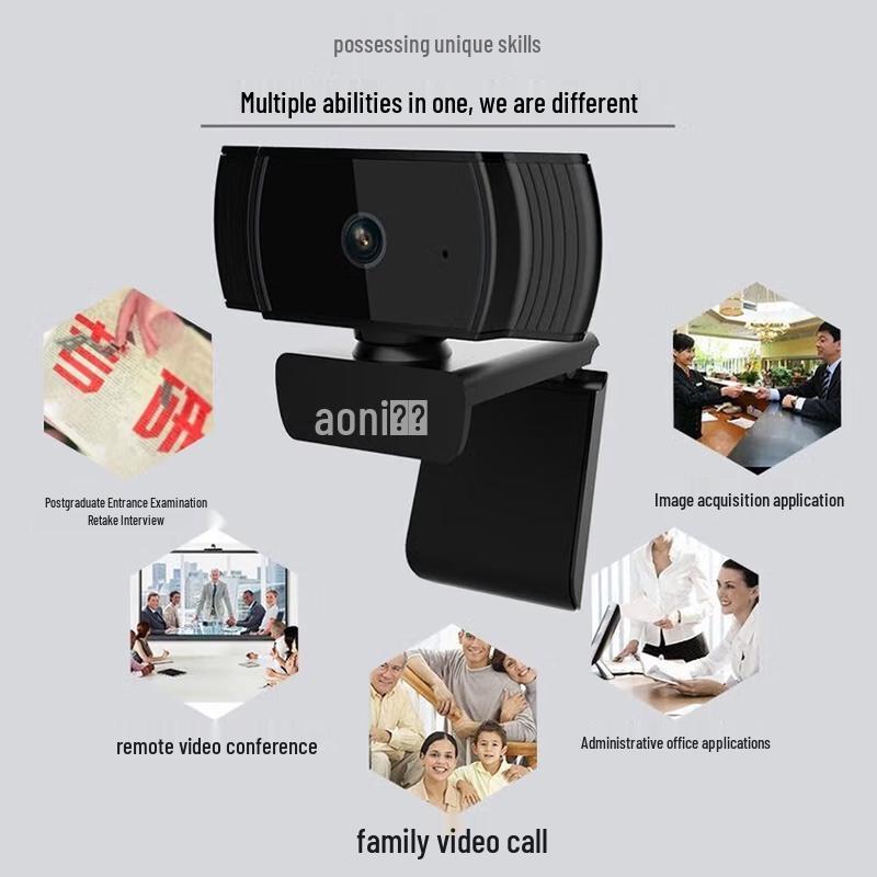 Aoni A20Pro 1080p Auto-Focus USB Webcam with Mic