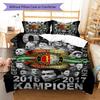 Feyenoord Rotterdam  Pattern Bedding Quilt Set Quilt Cover Pillowcase Home Decoration Birthday Gift (1 * Duvet Cover + 2 * Pillowcase, Without Core)