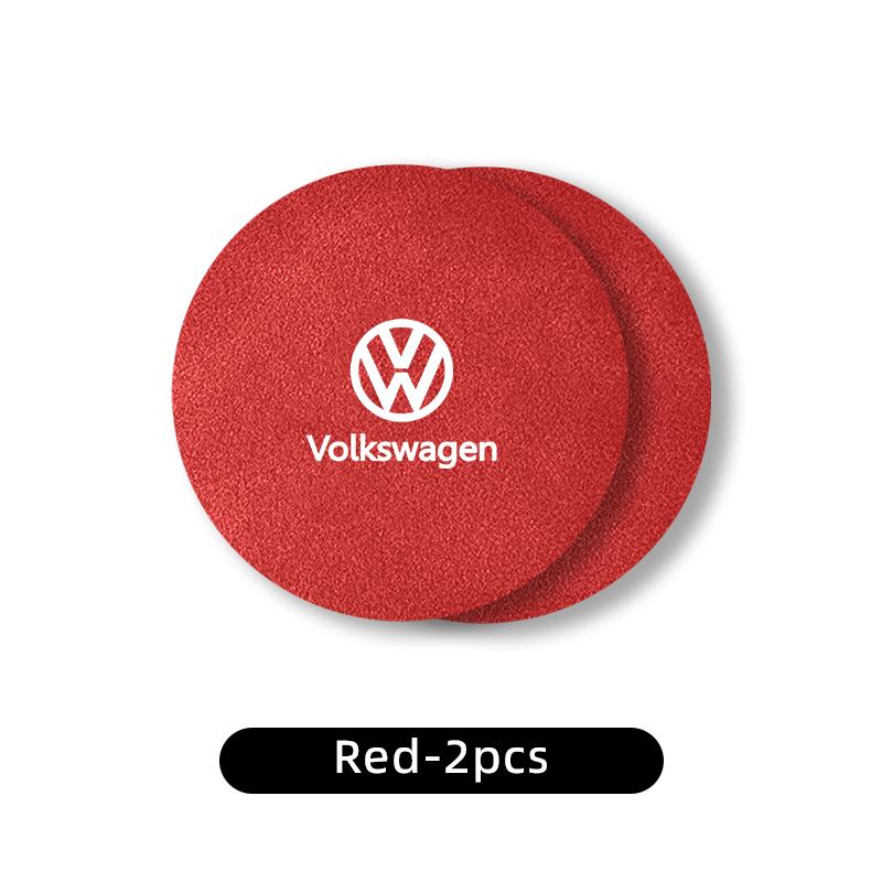 2pcs Car Suede Coaster Water Cup Holder Drink Pad Auto Interior Accessories For Volkswagen VW Jetta Golf Beetle CC EOS GTI zr4