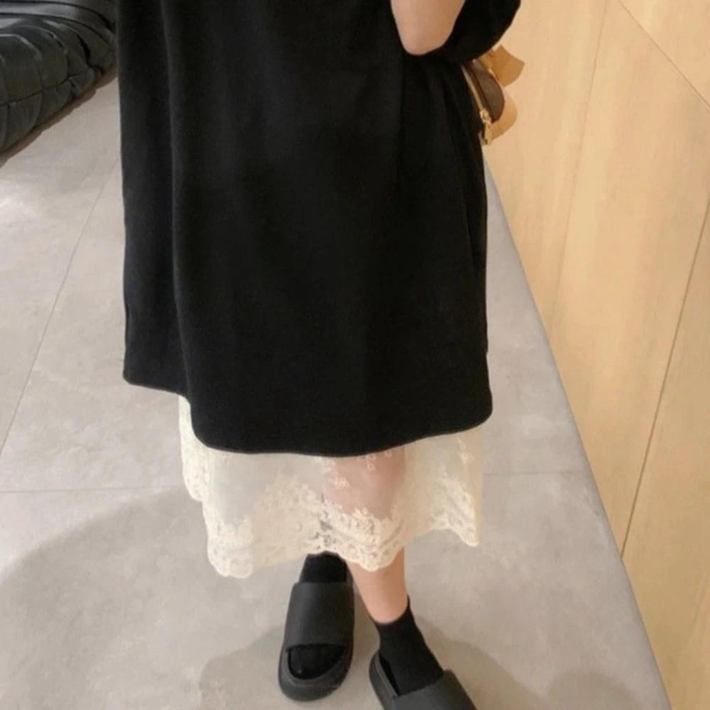 High Waist Safety Skirt Petticoat Sweet Mesh Underskirt Slips Dress Spring Summer