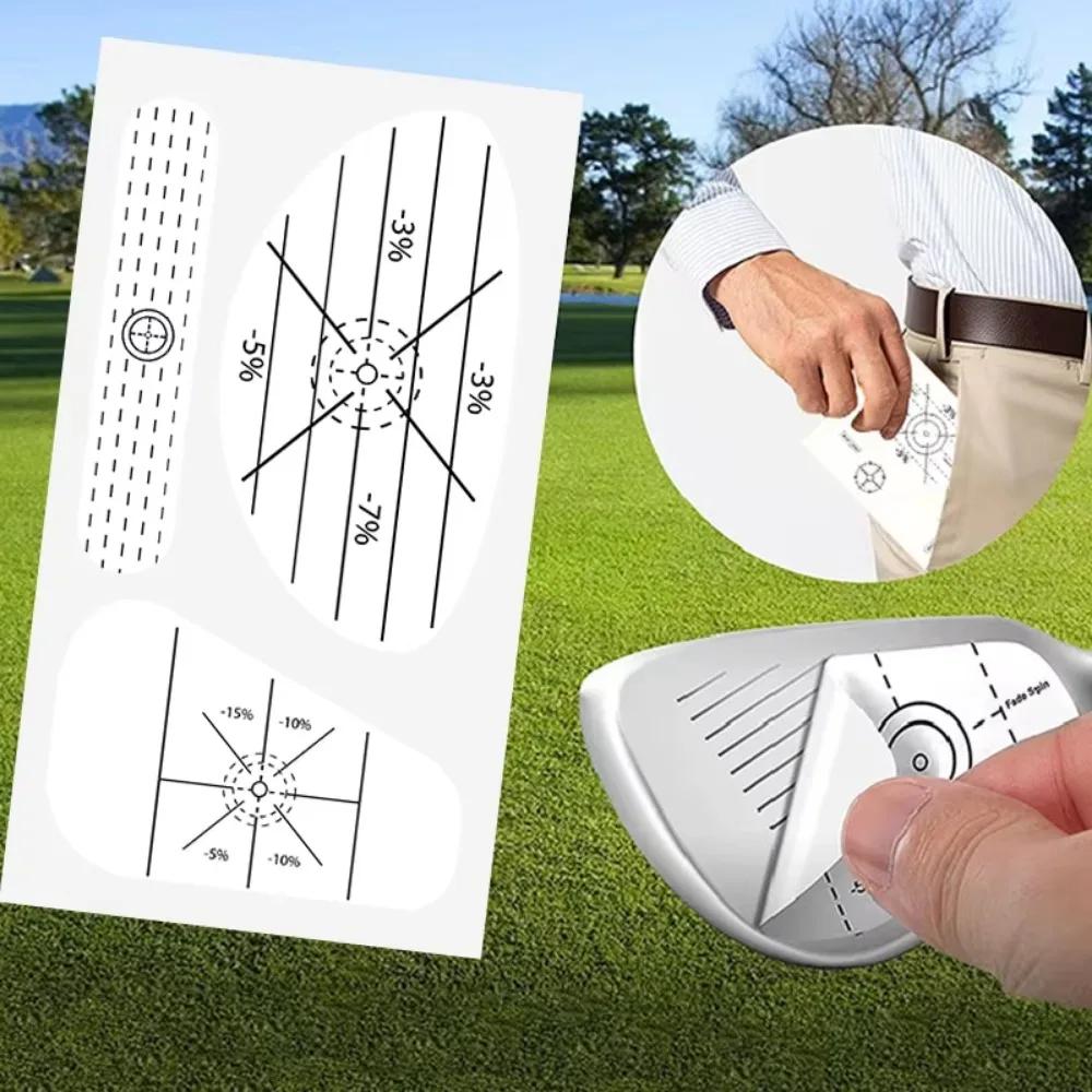 10 Sheets Golf Club Impact Tape Labels Stickers For Driver Woods Irons Putter Hitting Recorder Training Aids for Swing Practice