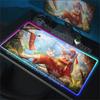 RGB Glowing Hololive Usada Pekora Mousepad Laptop Anime Girl Kawaii Table Mat Non-Slip Office Keyboard Mouse Pad Large Mouse Mat