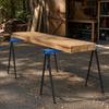 2-Piece set sawhorse, craftsman stand, load capacity up to 250 kg, metal, blue