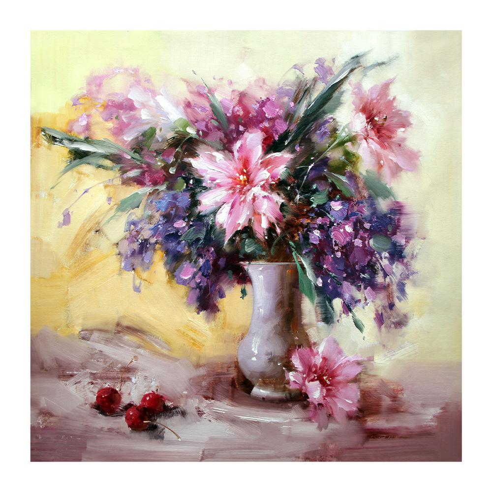 

Абстрактная акварельная картина маслом красного и оранжевого цветка на холсте, постер и принт, картина, настенное искусство, куадрос, украшение для дома, комнаты 50x50cm