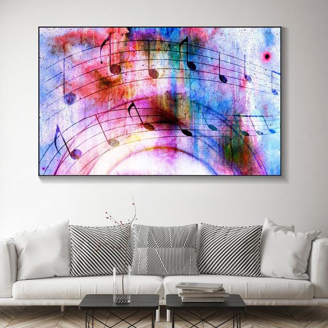 Abstract Vintage Violin Melody Butterfly Canvas Painting Posters And Prints Wall Art Pictures Living Room Home Decor No Frame