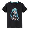 T-skjorte for barn gutt 10 år Hatsune Miku trykk Kawaii 100% bomull Anime Kort pride t-skjorte y2k Småjenteklær barneklær