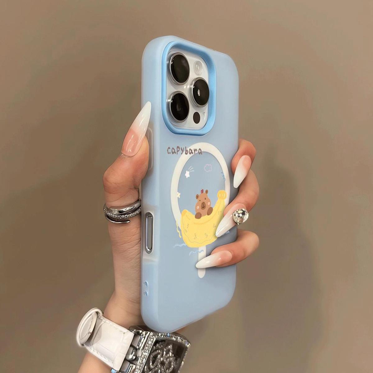 

Magnetic Jelly Two-in-one Mobile Phone Case Cartoon for Iphone16pro Mobile Phone Case for Apple Double Layer Strong Magnetic Suction For iphone 17PROMAX