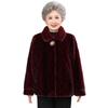 Petite Women's Thickened Faux Mink Fur Winter Coat for Middle-Aged and Elderly