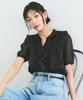 balloon sleeve peplum white [BIS] Cool-to-the-touch shirt, women's, (11)