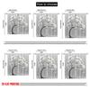 Set Of 2 Flat Printing Curtain White Flower Tree Protecting Privacy Birthday Party Use Room Parties Decor Polyester