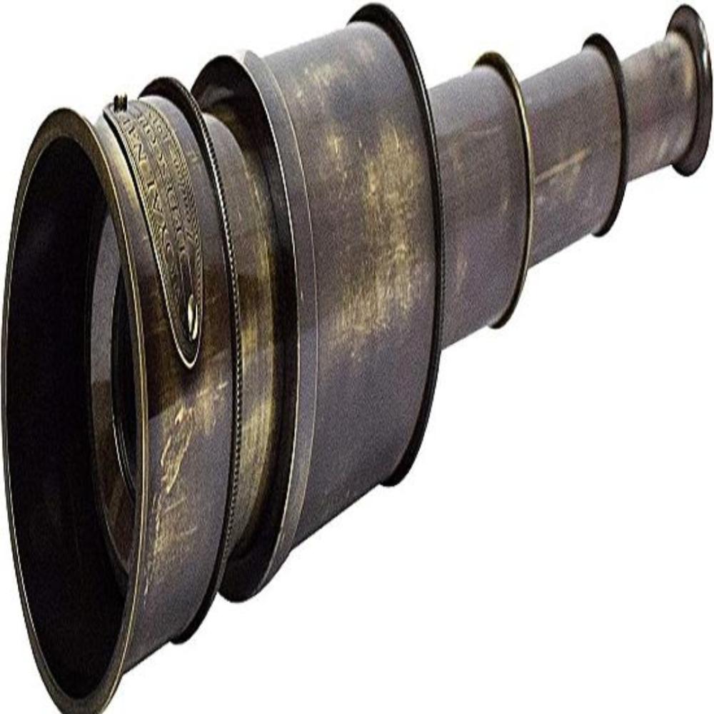 Telescopio Náutico de Latón – 40 cm Catalejo de Espía Vintage Instrumento Marino, Acabado Antiguo