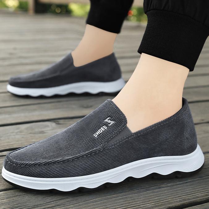 Męskie Wiosenne Casualowe Buty Płócienne z Jedną Stopą Buty Taty Wygodne Buty Pojedyncze
