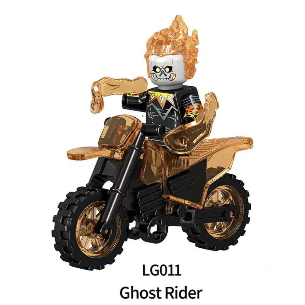 

Marvel Человек-паук Призрачный гонщик классический персонаж строительные блоки кирпич игрушка мини-модель кукла детский праздник подарок на день рождения