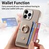 Leather Ring Support Phone Case for IPhone 16E 16 15 14 13 12 11 Pro Max X XR 7 8 Plus Wallet with Card Holder Shockproof Cover