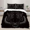 Tiger Print Duvet Cover Bedding Set Without Filler Soft and Comfortable for Bedroom and Guest Room All Seasons