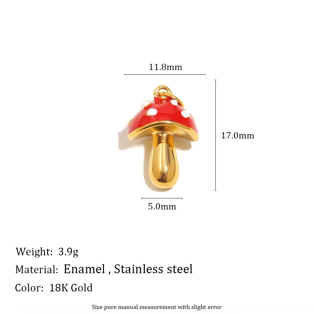 MamacitaSlay 316L Stainless Steel Enamel Fruit Cake Charms Earrings Necklace Bracelet DIY Accessories Women's Cute Pendant Gift