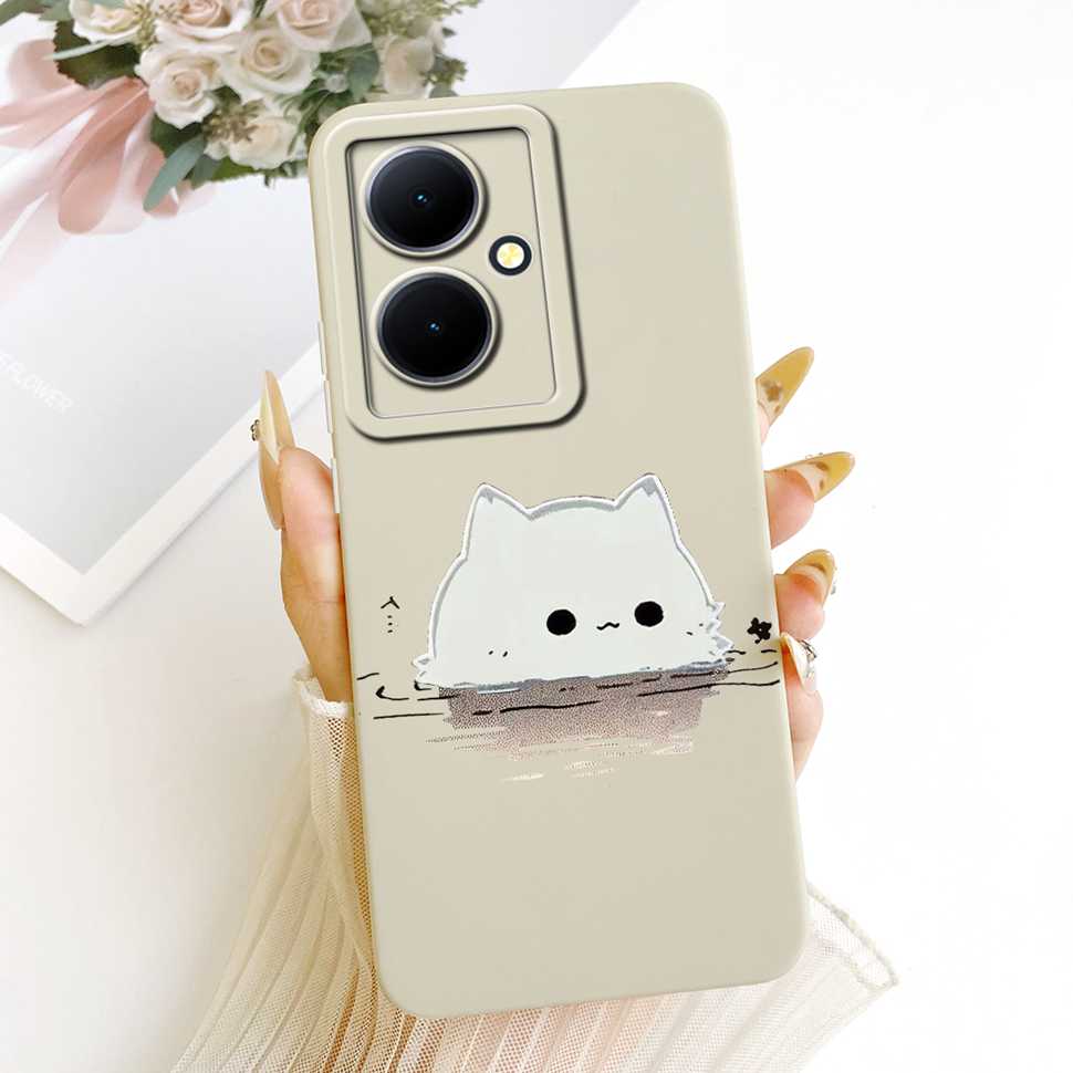 For vivo Y78+ 5G V2271A Case Cartoon Animal Cute Patterns Silicone Back Cover For Vivo Y78 Plus 5G Shockproof Phone Cases