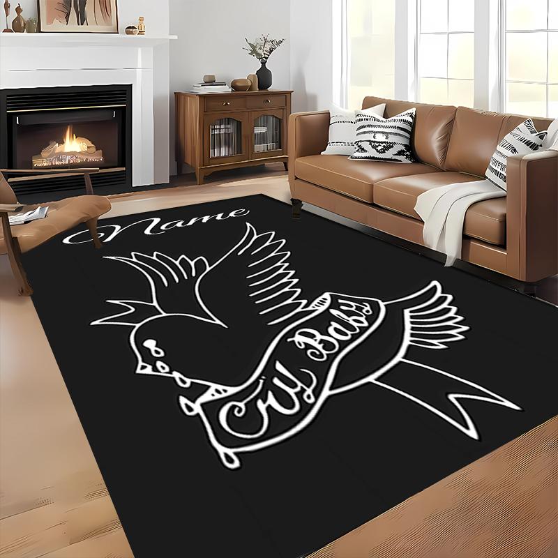 Benutzerdefinierter Teppich 'Lil Peep Area Rug' - Perfekt für Küche, Bad, Waschküche, Große Größen verfügbar, Geschenk für alle Jahreszeiten