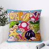 Super Cute Style MMario Game Soft Plush Pillowcase DoubleSided Printed Cushion Cover Hidden Zipper Home Decor