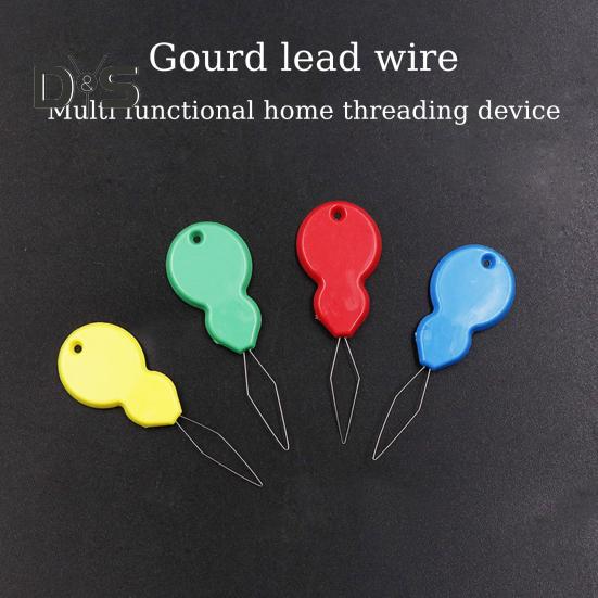 Nadeleinfädler, kürbisförmiger Nadeleinfädler aus Kunststoff für Senioren, Nadeleinfädler-Werkzeug zum Sticken und Handnähen, 20 Stück