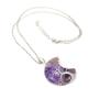 Natural Amethyst Moon Tree Of Life Pendant Necklace Handmade Crystal Fortune Tree Jewelry N512
