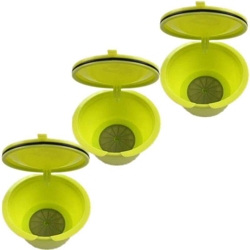 3pcs/pack Use 150times Dolce Gusto Coffee Cup Capsule Plastic Capsule Refillable Reusable Compatible with Nescafe Dolce Gusto