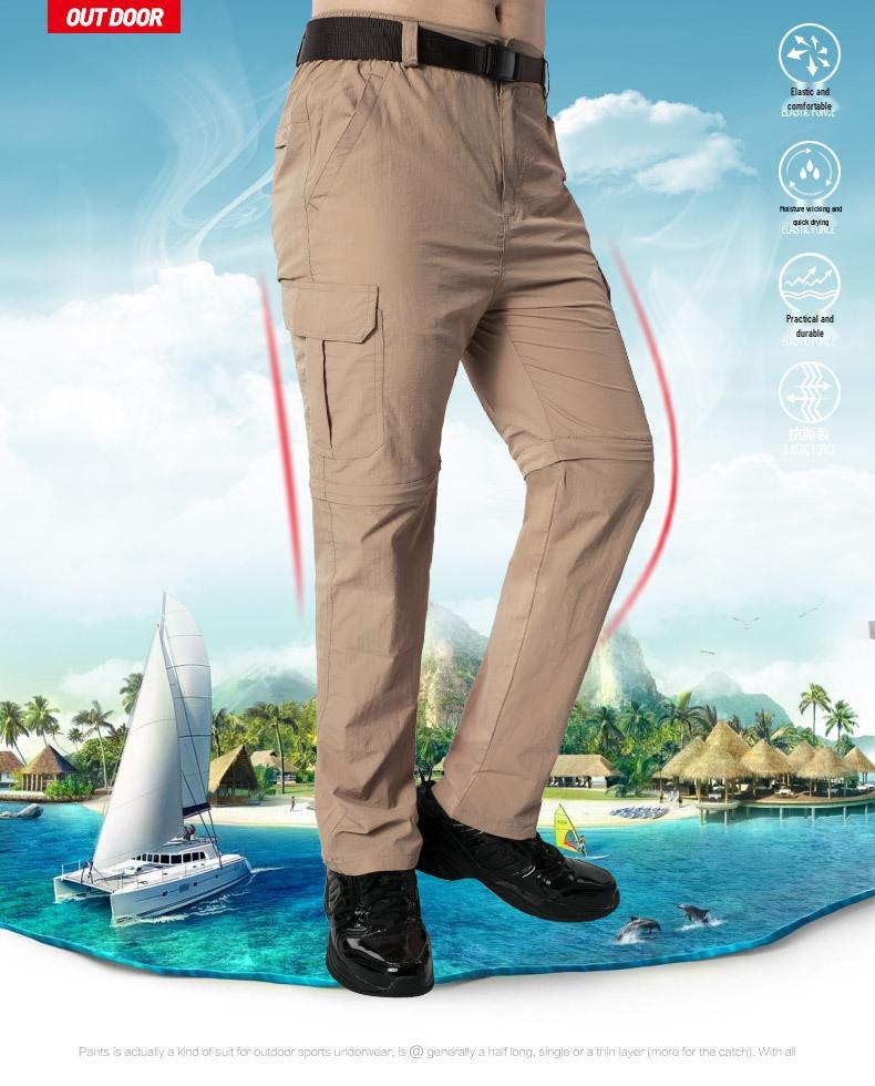 Men's UV Protection Quick-Dry Detachable Pants and Shorts Combo