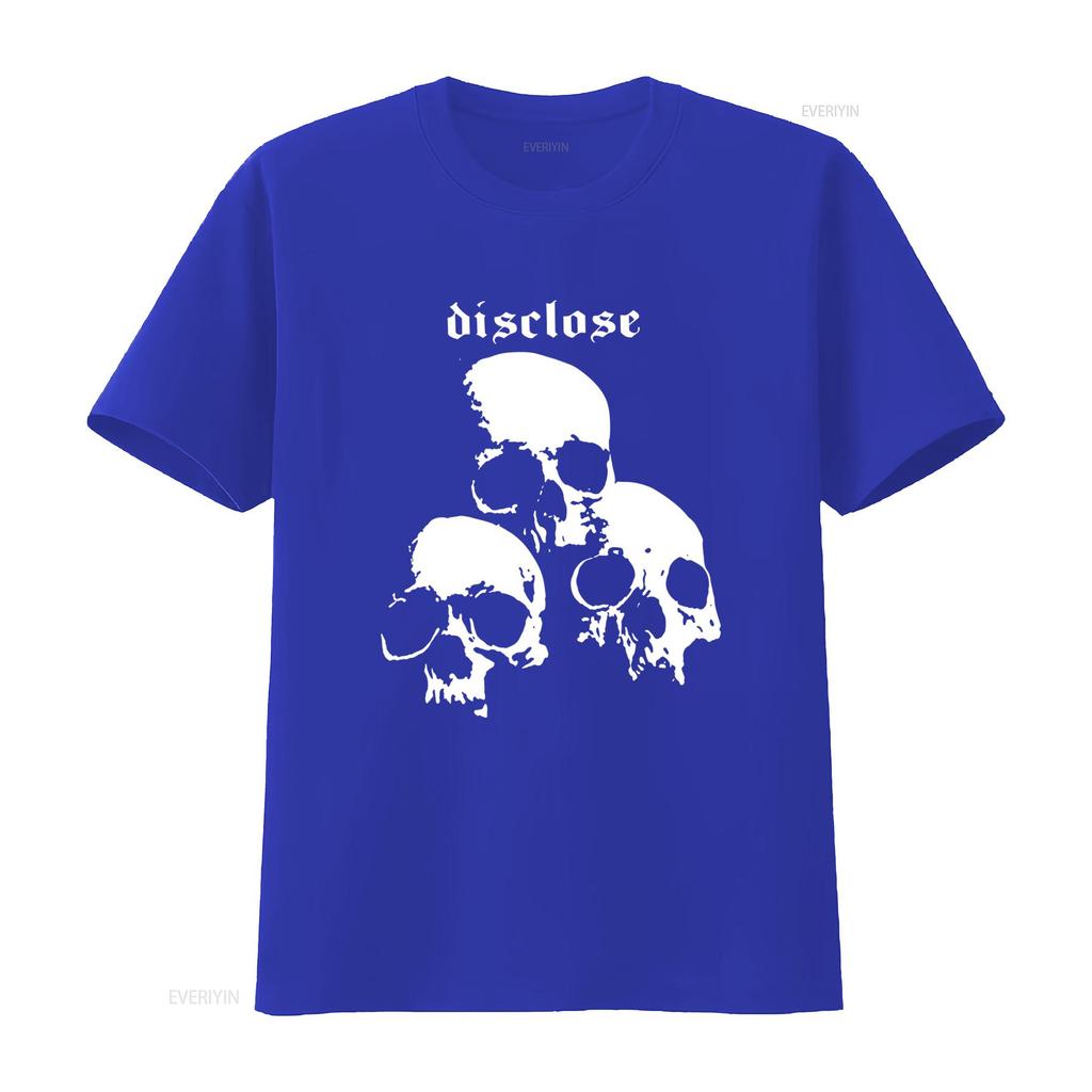 DISCLOSE Gothic Skulls Print T Shirt for Streetwear Fashion Casual vintage Washed fashion designer clothes Unisex Stylish