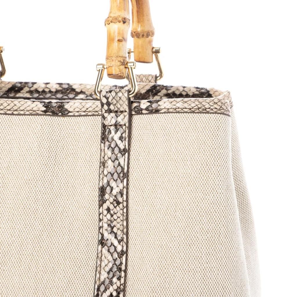 Bamboo Handle Elgary 2-Way Tote