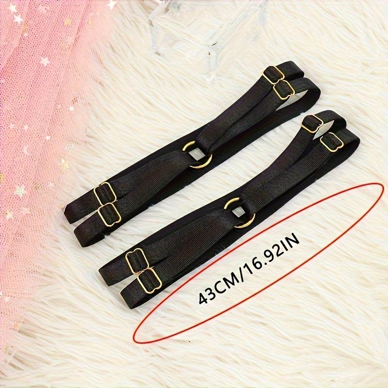 2 pezzi Reggicalze Neri Elastici da Donna con Cinghie Incrociate Regolabili Stile Punk Gotico Fasce Elastiche per Gambe per Feste Matrimoni