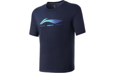 Li Ning Badminton Collection T Shirt Unisex Ink Blue AHSU469-5