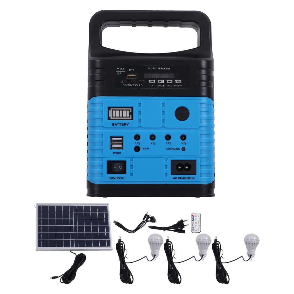 SDM 3790 10W Portable Solar Generator with Solar Panel Emergency Lamp MP3 Function Power Generation