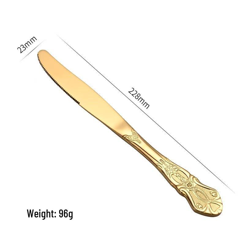 Königspalast Geprägtes Edelstahl-Besteckset: Messer, Gabel, Löffel - Elegante Esskollektion