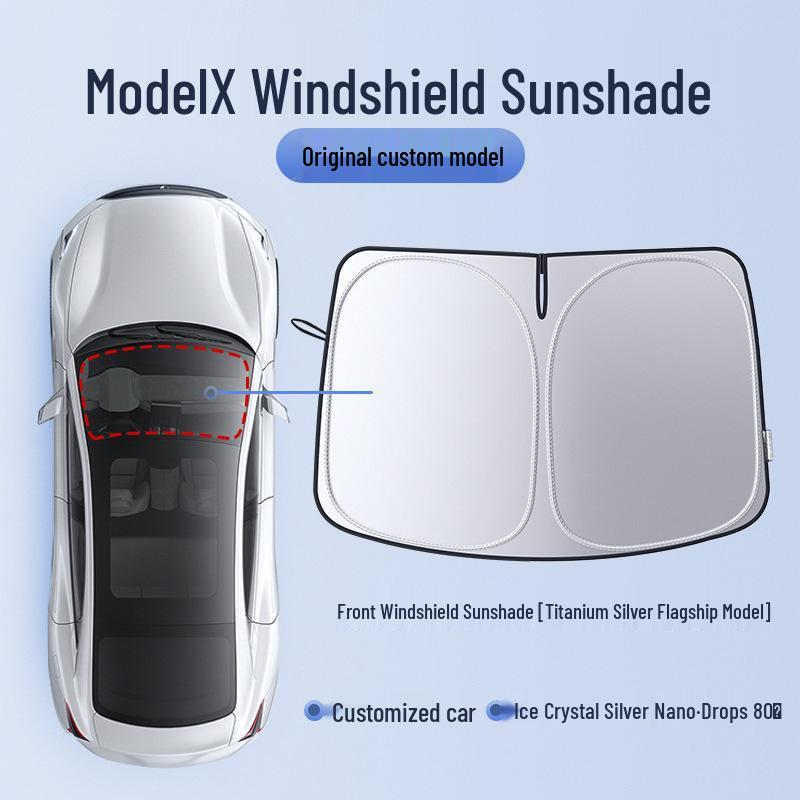 Tesla Model Y/3 Front Windshield Sunshade: Heat Insulation & Light Blocking