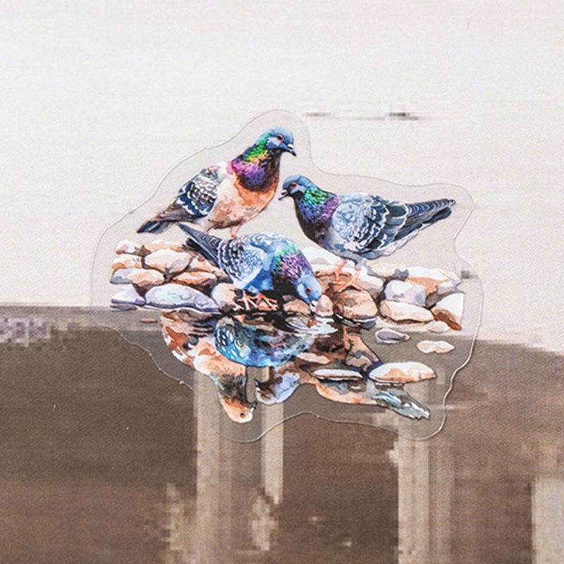 6 Sheet Water Resistant Decorative Transfers Nature Scene Sketches Crafting Journal Materials