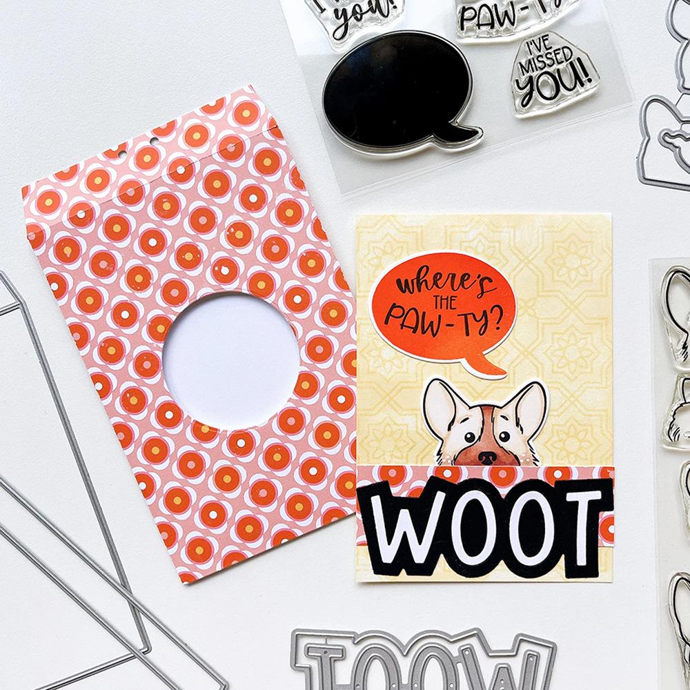 Transparent Silicone Dog Stamps for DIY Journaling - March 2025 Series (Model 7402)