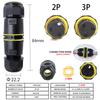 IP68 M16 M20 M25 Male Female Docking Connector Waterproof 2/3/4/5 Pin Terminal Electrical Wire  Cable Connector For Outdoor