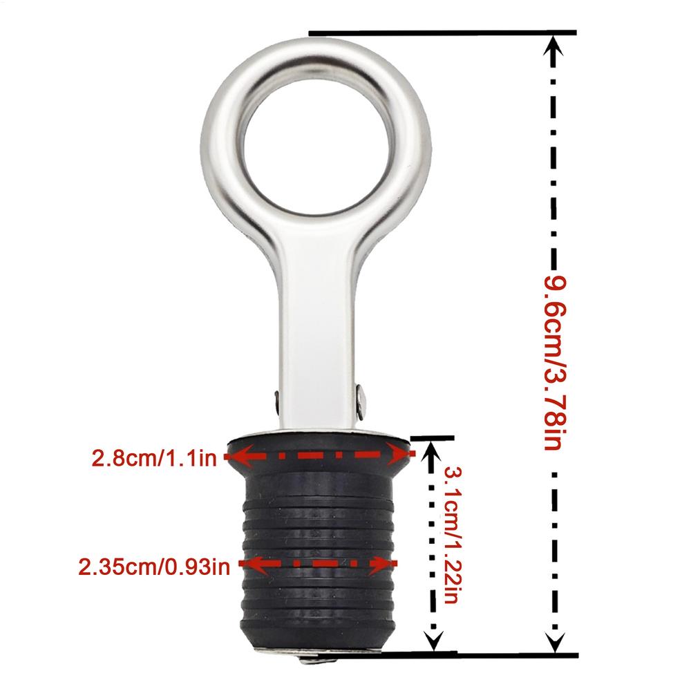 Boat Plug Plumbing Scupper Stopper Replacement Drain Plug Replacement for Marine Yacht Kayak Canoe Pontoon Hull Camping Fishing
