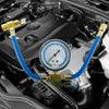 R134A Charging Hose To Refrigerator with Gauge, AC Recharge Hose Kit