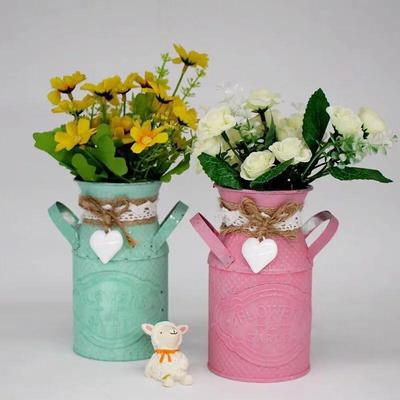 Eiseneimer für Gartenpflanzen, Heimdekoration, Töpfe, Arrangement, Handwerk, ländlicher Stil, Vintage, Shabby Chic, Blumenvase, Tischgeschenk