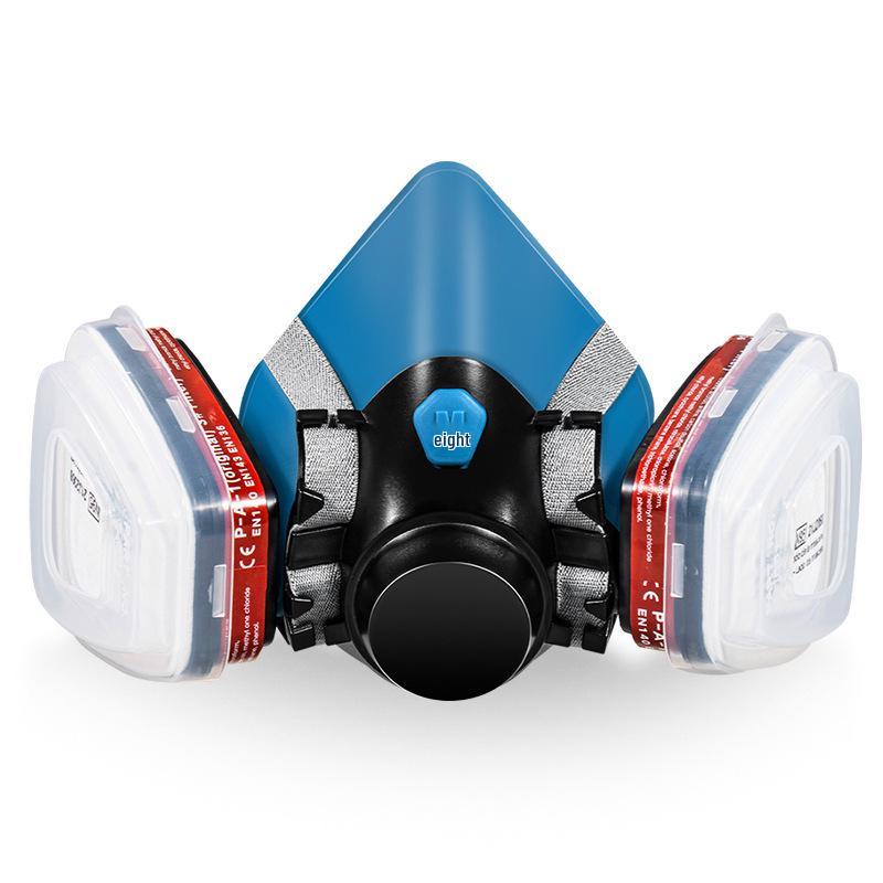 Toxic Smoke Half-Face Mask for Pesticide, Spray Paint, Chemical, Dustproof, and Firefighting Protection