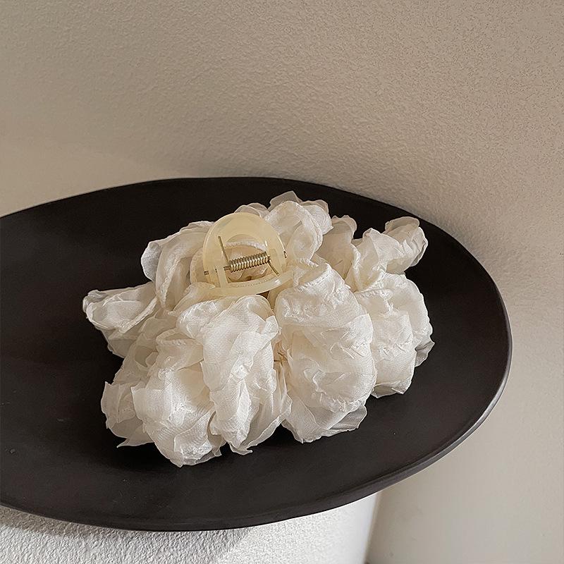 

Super Fairy Pleated Fabric Flower Shark Hair Clip - Versatile 2024 Women s Updo Accessory