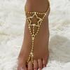 1PC Women's Fashion Trendy Star Foot Chain Zircon Accessories Suitable for Date, Party, Festival Gifts