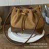 Frosted Retro Small Bag Women's Autumn and Winter 2025 New Trendy Messenger Bag This Year Popular Shoulder Underarm Bag Bucket Bag