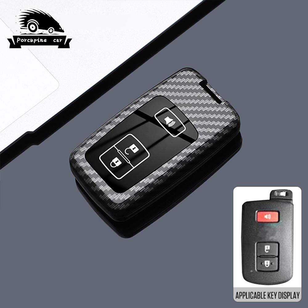 

Abs Carbon Fiber 2 3 4 Buttons Car Key Case Cover For Toyota Rav4 Highlander Avalon Sequoia Tundra Tacoma 4Runner Cruise Prius