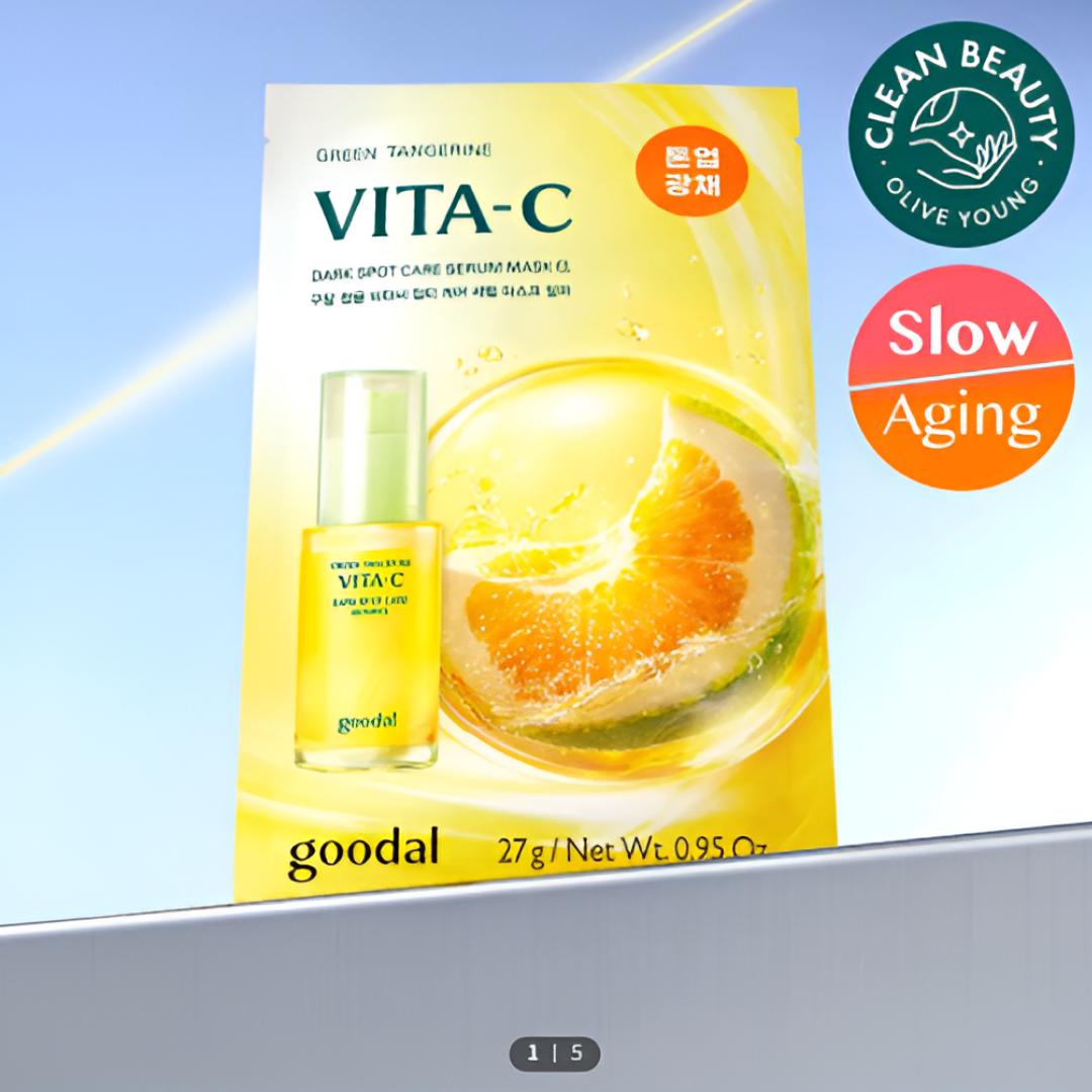 Goodal Зеленый мандарин Vita C Care Сыворотка-маска Альфа 1 шт.