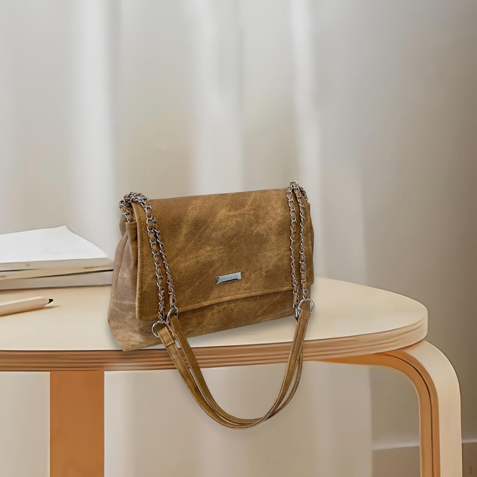 

Шикарная женская сумка через плечо для работы и путешествий коричневый