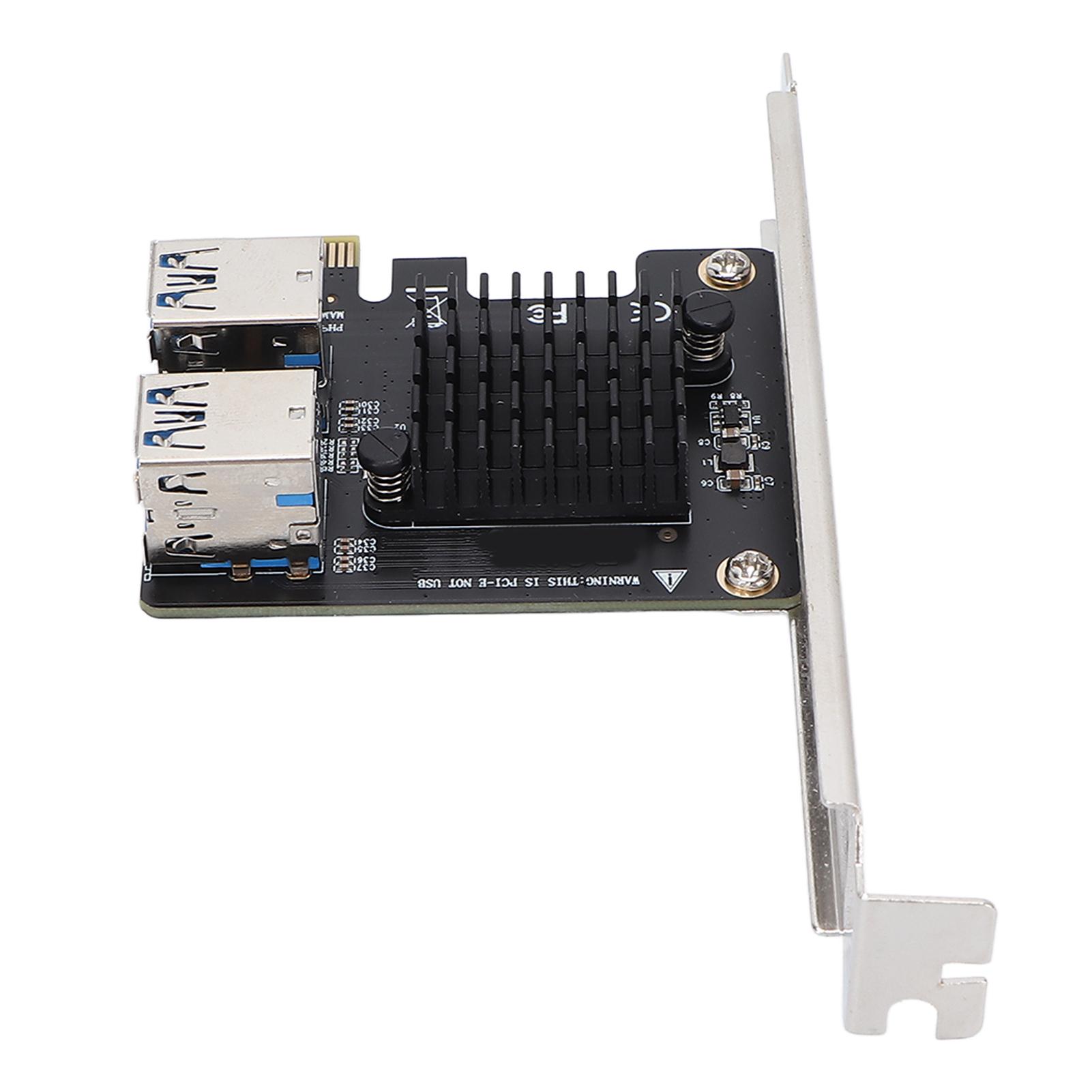 

PCI E Expansion Card 1 to 4 PCIE Ports Plug in Design Anti Interference PCIE Riser Card for Desktop